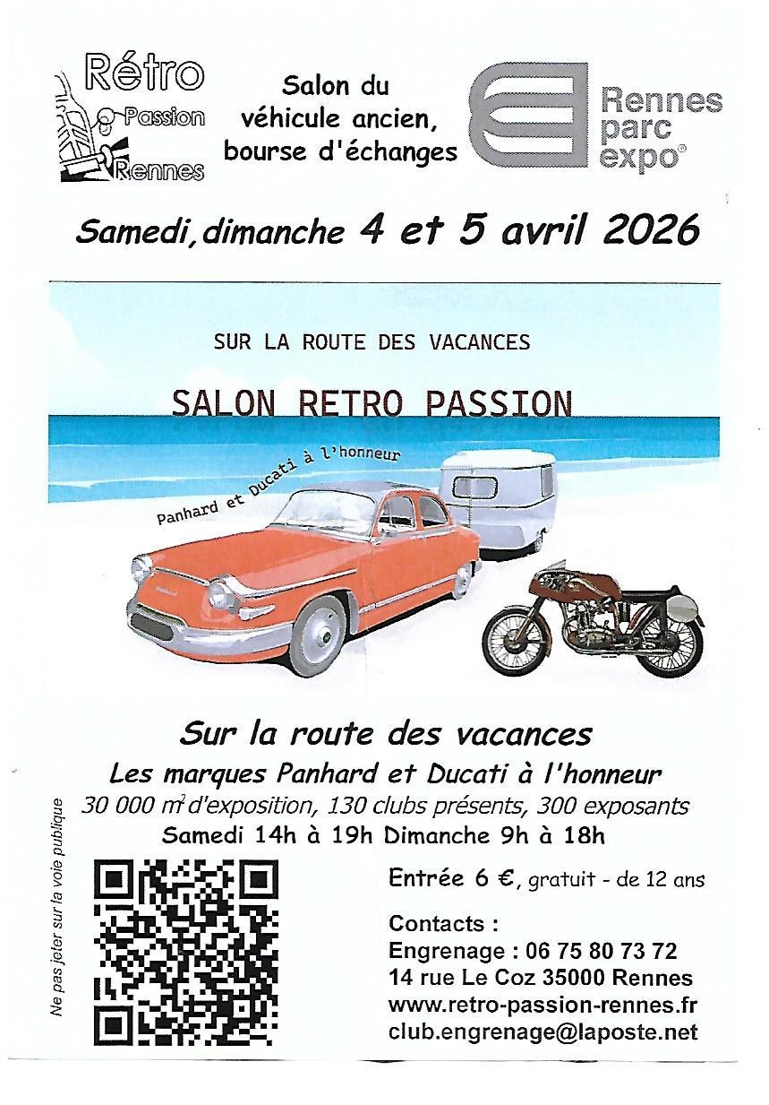 Salon retro passion rennes 4 et 5 avril 2026
